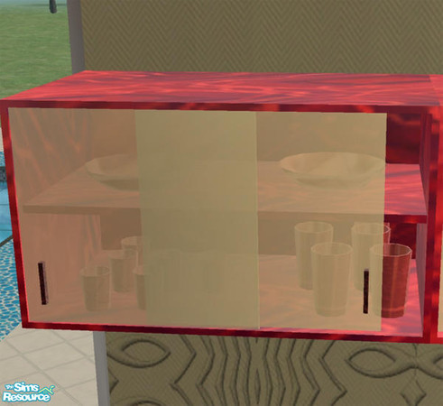 Sims 2 — Atomic Kitchen -Wallunit1 by Cloisonne — 