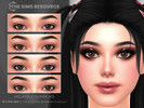 Sims 4 — Melanie Eyeliner HQ by Caroll912 — A 4-swatch smoked eyeliner in the shades of black, blue, brown and charcoal