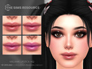 Sims 4 — Melanie Lipstick HQ by Caroll912 — A 4-swatch jelly gloss lipstick in the shades of muted red, pink and purple.