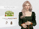 Sims 4 — WINGS HAIR-Long curly hair with a center part by wingssims — WINGS HAIR TS4 NL1001 (Long curly hair with a