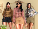 Sims 4 — Country Whisper Set by DOLilac — Includes: (Top + Bottom)