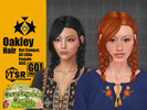 Sims 4 — Oakley Hair by GoAmazons — Double braids for wavy hair.