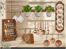 Sims 4 — Cottagecore kitchen wall decor by Severinka_ — A furniture and decor set for the kitchen.