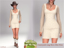 Sims 4 — Layla - Countryside Long Sleeve Mini Dress by Layla — A form-fitting long-sleeve mini dress For Teen - Elder