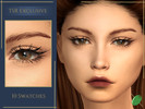 Sims 4 — Natasha 3D Lashes by Pitted0live — Long sultry alpha style eyelashes Top lash only swatches included
