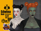 Sims 4 — Edwina Hair by GoAmazons — Spooky updo with two pairs of extra eyes for better vision.