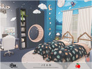 Sims 4 — Jean - kids room by melapples — a space themed room for twins. 6x6