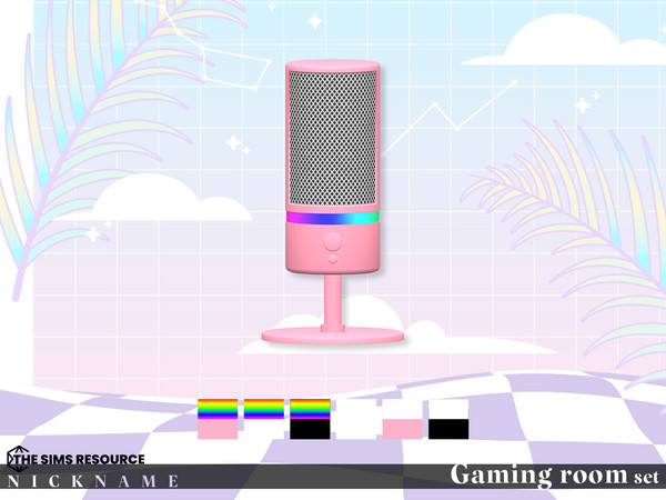 Sims 4 — Gaming room set_MIC (obj) by NICKNAME_sims4 — Gaming room set 12 package files. -Gaming room set_desk L -Gaming
