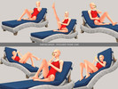 Sims 4 — Poolside Phone Chat - Pose Pack by ThePixelSpace — Terms of Use: Do not reupload. Do not claim as your own.