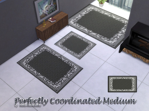 Sims 4 — Perfectly Coordinated Medium by matomibotaki — A perfectly coordinated rug set in large, medium, and small size