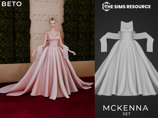 Sims 4 — By Beto - Mckenna (ACC) by Beto_ae0 — A formal gown perfect for awards ceremonies and events. Enjoy dressing