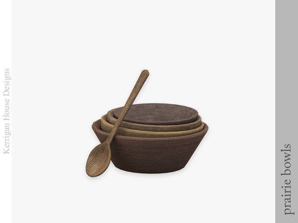 Sims 4 — Prairie Bowls by kerriganhouse — Give your interiors a rustic, country feel with these adorable farmhouse items.