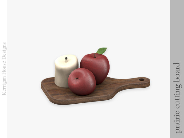 Sims 4 — Prairie Cutting Board by kerriganhouse — Give your interiors a rustic, country feel with these adorable
