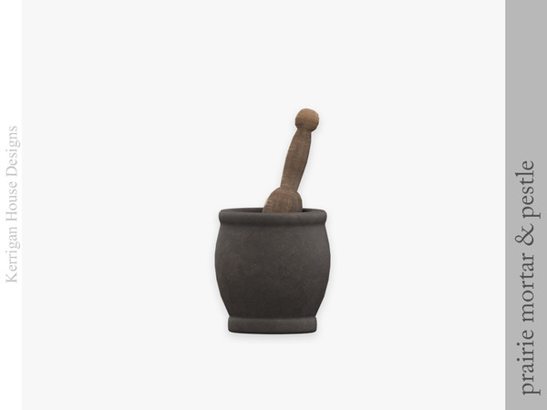 Sims 4 — Prairie Mortar and Pestle by kerriganhouse — Give your interiors a rustic, country feel with these adorable