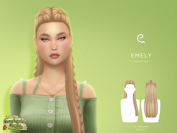 Sims 4 — Macarena Hairstyle V4 by Enriques4 — New Mesh
