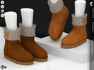 Sims 4 — Shoes KP2A- Female by KaTPurpura — Fluffy, warm boots with flat soles, ideal for autumn.