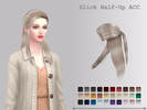 Sims 4 — Slick Half-Up by Yinyn — - 30 swatches