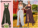 Sims 4 — Countryside Charm Bridal Dress by Harmonia — 18 Swatches