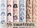 Sims 4 — Cute and kawaii doll wallpaper by atinoski — A sweet and dreamy kawaii wallpaper set featuring adorable doll and