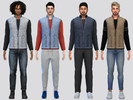 Sims 4 — Jeremy Zip Vest by McLayneSims — TSR EXCLUSIVE