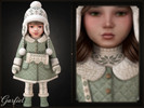 Sims 4 — Infant - Knitted neck warmer with snowflake motifs and ribbing by Garfiel — A snug knitted neck warmer for