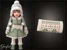 Sims 4 — Infant - Patterned winter hand muff with plush fleece trim by Garfiel — A knitted hand muff for infants,