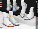 Sims 4 — Shoes KP2B- Female by KaTPurpura — Simple sandals with gold embellishments at the ankle and over the toes.