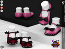 Sims 4 — Shoes KP2C- Toddler by KaTPurpura — Closed-toe leather shoes featuring dark, slightly Halloween-inspired details
