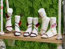 Sims 4 — Shoes KP2D- Child by KaTPurpura — Delicate sandals featuring a ribbon bow and a spiral design winding up the