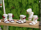 Sims 4 — Shoes KP2D- Infant by KaTPurpura — Delicate sandals featuring a ribbon bow and a spiral design winding up the