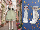 Sims 4 — Vintage daisy lace ruffle socks by MysteriousOo — Charming socks featuring delicate floral motifs, layered lace