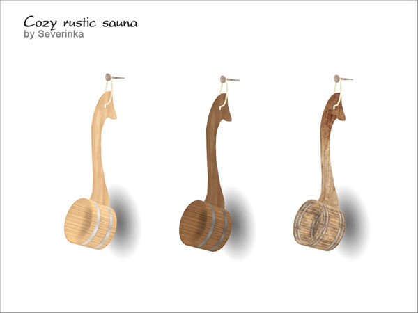 Sims 4 — [Rustic Sauna] - Ladle on wall by Severinka_ — Ladle on wall in a rustic style 3 colors