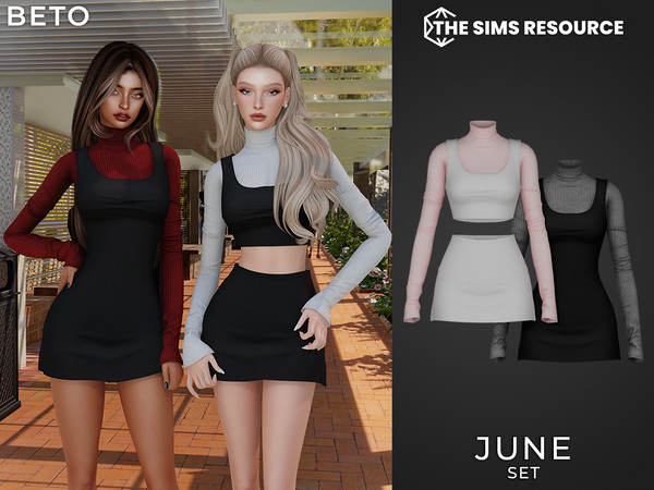 Sims 4 — By Beto - June (Top) by Beto_ae0 — Perfect outfit for autumn and going back to university before the winter