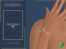 Sims 4 — Amanda Diamond Teardrop Bracelet by Pitted0live — Dainty diamond teardrop charm on a layered chain Custom