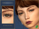 Sims 4 — Gina 3D Lashes by Pitted0live — 3D alpha style natural looking eyelashes Top lash only swatches included