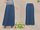 Sims 4 — Countryside Charm - Denim Maxi Skirt by kapakijo — Denim maxi skirt available in 2 swatches.
