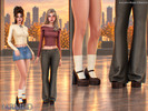 Sims 4 — -PATREON- Autumn Muse Collection by Mermalade — Rowan Off-Shoulder Top
