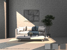 Sims 4 — Operato Concrete Wall by Caroll912 — A 3-swatch textured concrete wall in light and dark grey tones. Suitable