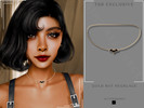 Sims 4 — Gold Vampire Bat Necklace by Glitterberryfly — Gold Vampire Bat Necklace