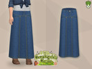 Sims 4 — Countryside Charm - Children Denim Maxi Skirt by kapakijo — Children denim maxi skirt available in 2 swatches.