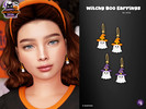 Sims 4 — Witchy Boo Earrings for child by WisteriaSims — A little magic, a little boo! These sweet ghost earrings feature