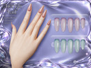 Sims 4 — Cherish Nail by VELYSEA — Fingernail category HQ comatble 35 swatches
