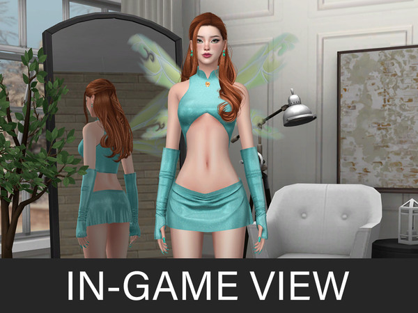 Sims 4 — By Beto - Bloom (Skirt) by Beto_ae0 — Outfit inspired by an iconic TV fairy, enjoy! IMPORTANT