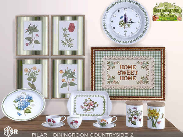 Sims 4 — Countryside Diningroom 2 by Pilar — Country style is making a comeback this fall