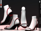 Sims 4 — Shoes KP2E- Female by KaTPurpura — Mid-high heels featuring diamonds and spikes on the front and back, with