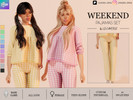 Sims 4 — WEEKEND - PAJAMAS SET - PANTS by linavees — New Mesh