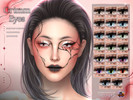 Sims 4 — Grimm Eyes Lipstick Blush and Liner by VELYSEA — Eyes