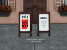 Sims 4 — Sandwich Board Signs by Nimalu Sims — Bring your retail lots to life with this decorative sandwich board sign
