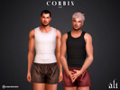 Sims 4 — CORBIN set by ali1 — Ribbed Tank Top and Shorts