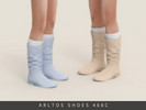 Sims 4 — Suede boots with socks Child by Arltos — 11 colors.